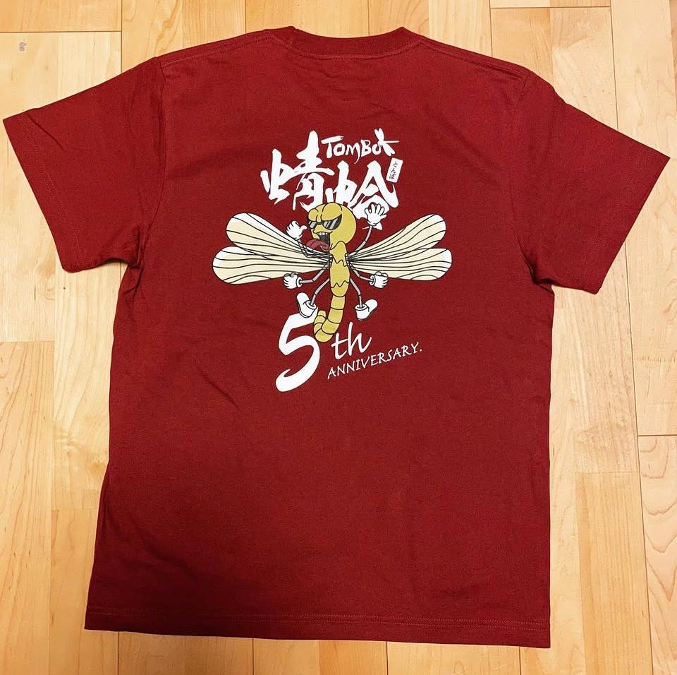蜻蛉Tシャツ【5周年】金トンボバックスタイル