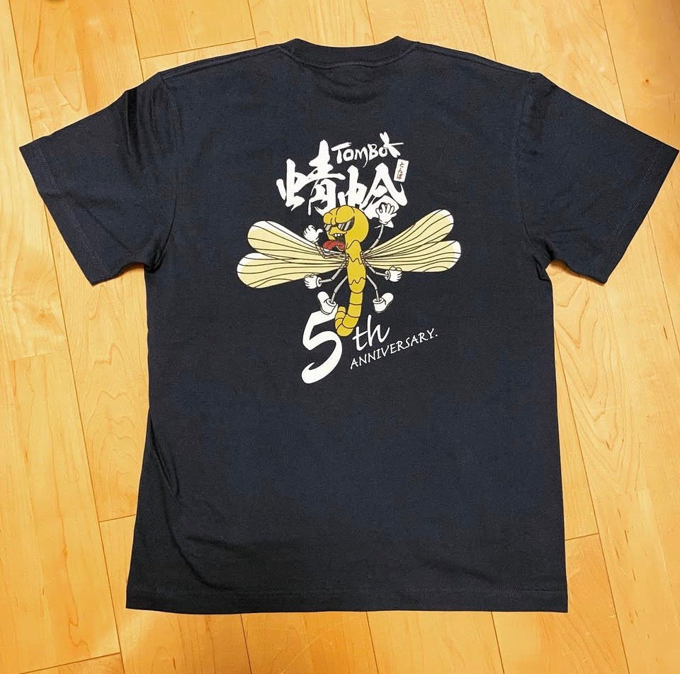 蜻蛉Tシャツ【5周年】金トンボバックスタイル