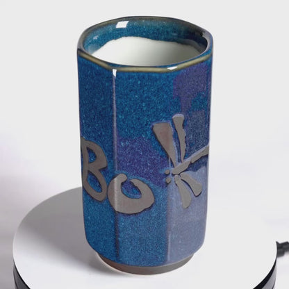 Yunomi Japanese Tea Cup "Tombo" Blue